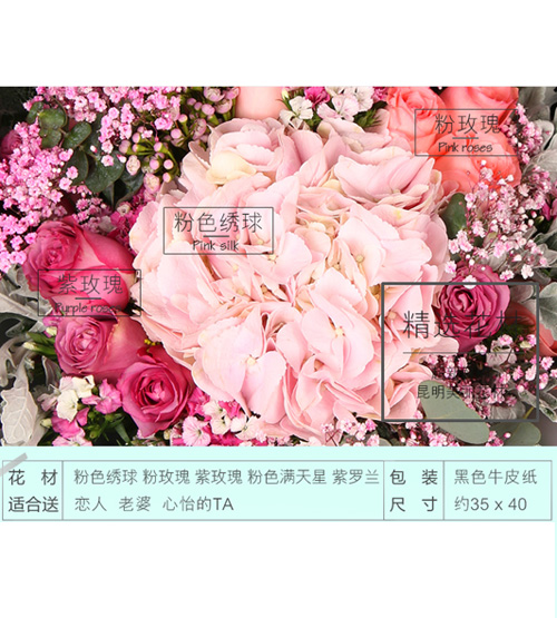 爱的宿命 · 粉绣球与紫玫瑰混搭 爱的宿命 · 粉绣球与紫玫瑰混搭