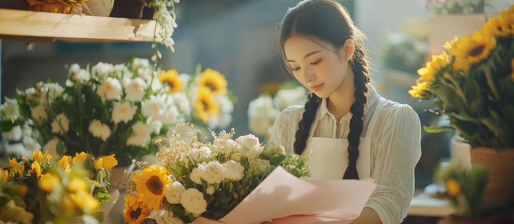含情脉脉 · 5朵红玫瑰花束