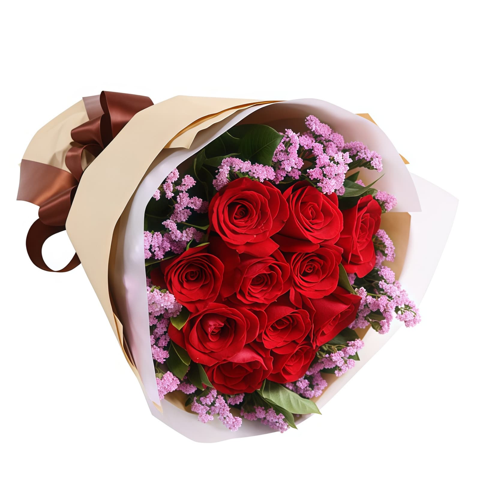 一心一意 · 红玫瑰11枝花束 11 Red Roses Bouquet - Classic Romance Gift for Special Occasions - 2