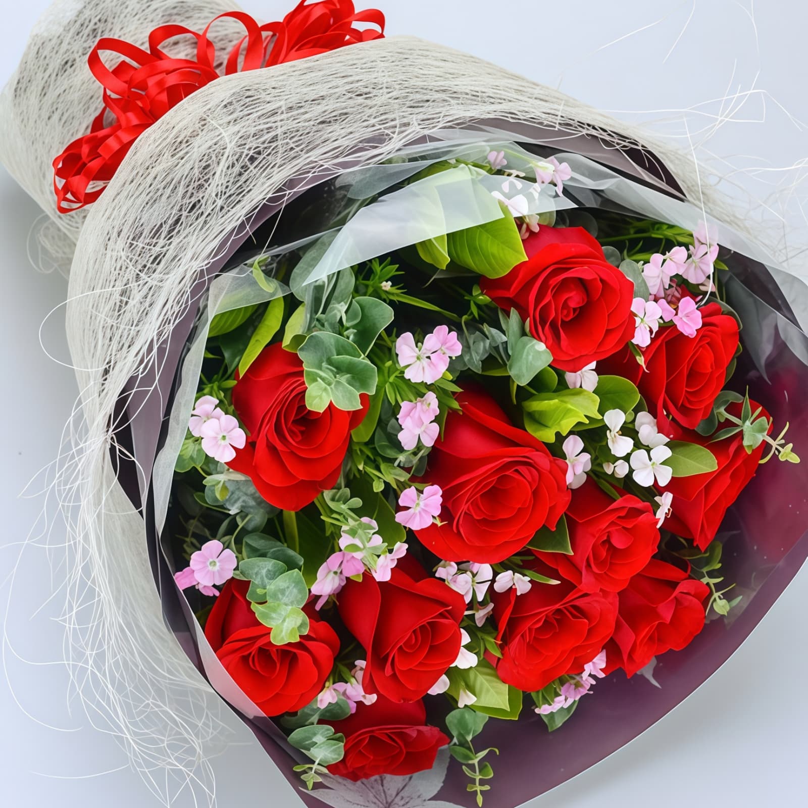 三生石三生路 · 红玫瑰与配花 11 Red Roses Bouquet - Eternal Vow | Romantic Flower Gift - 3