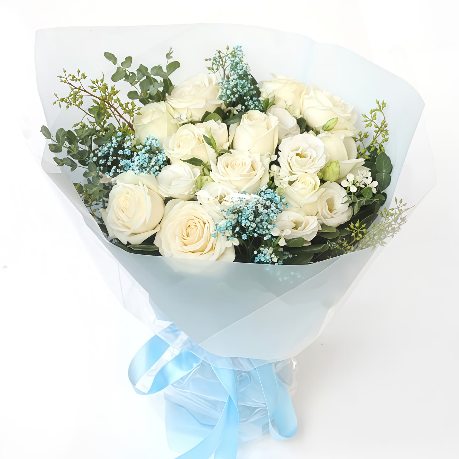 11 White Roses Bouquet – Pure Elegance – 1 11 White Roses Bouquet - Pure Elegance & Serene Floral Arrangement - 1