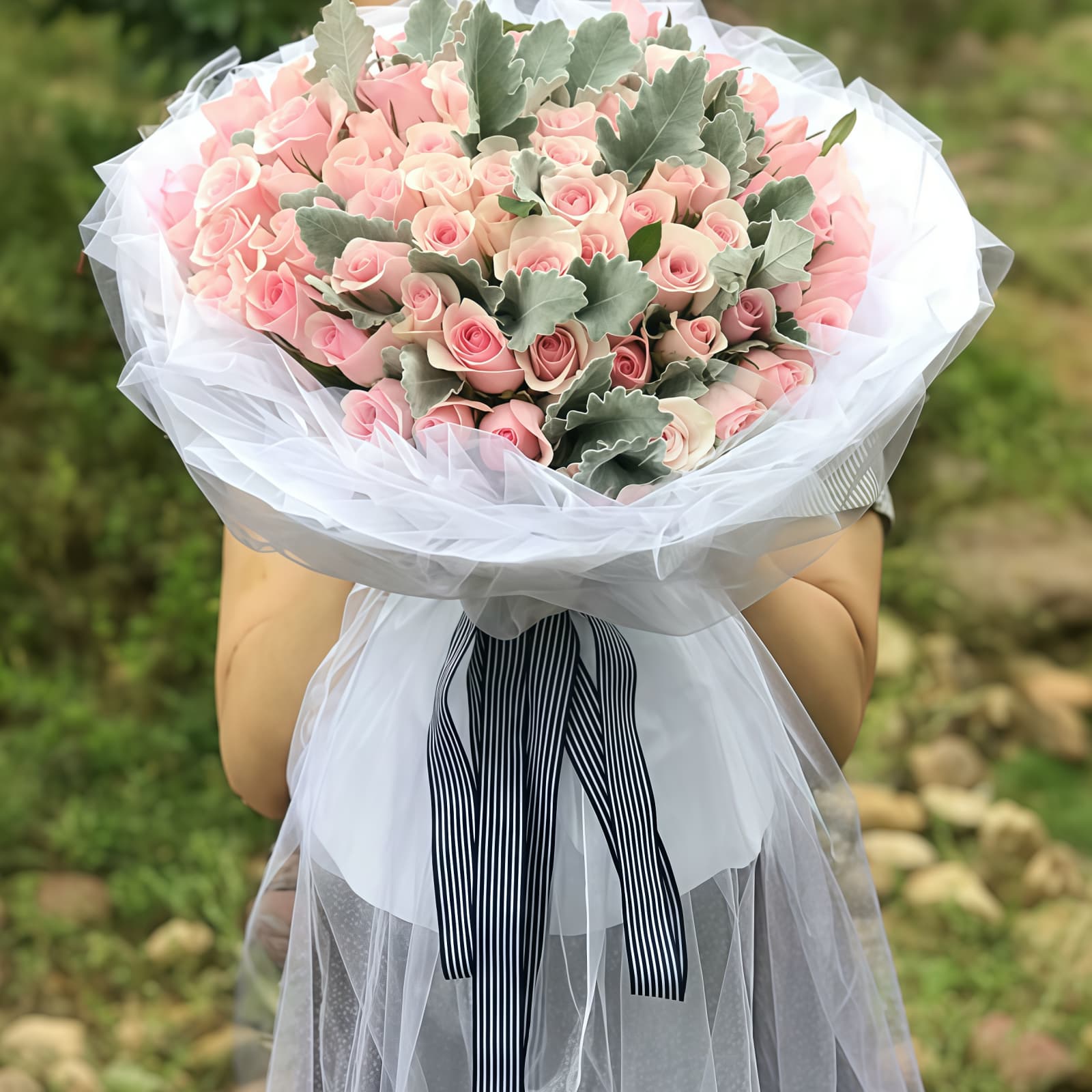 99 Pink Roses Bouquet – Eternal Love – 1 99 Pink Roses Bouquet - Eternal Love | Premium Floral Arrangement - 1