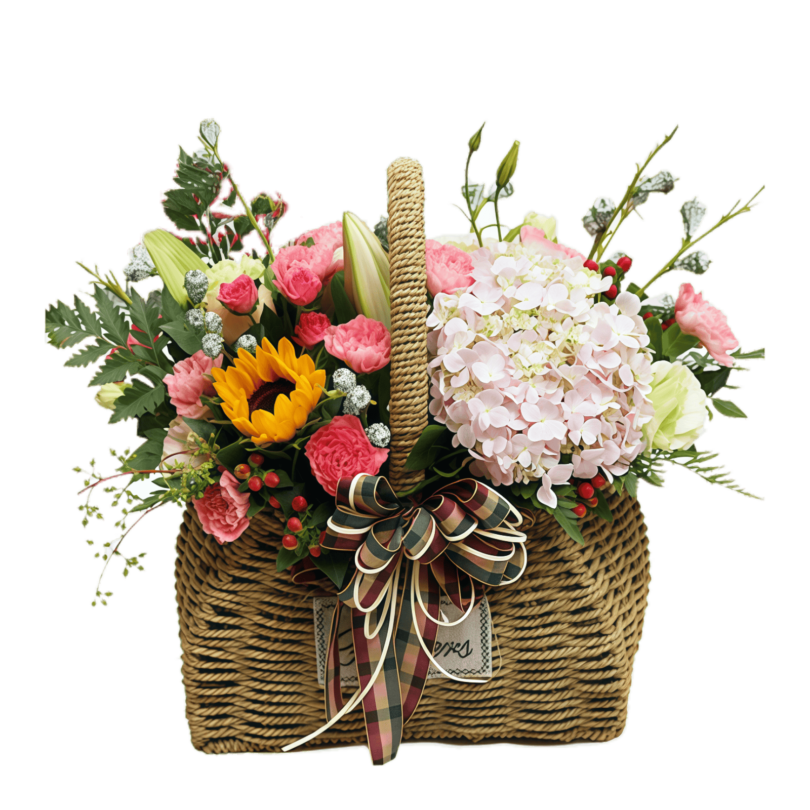 Mixed Flowers Basket - Warm Wishes | Vibrant Floral Gift Arrangement