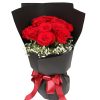 黑夜之光 · 11枝经典红玫瑰手捧花 11 Red Roses Bouquet - Midnight Glow | Romantic Floral Gift - 1