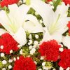 永恒祝福 · 19朵香槟玫瑰花束 19 Red Carnations & 5 White Lilies Bouquet | Timeless Grace Floral Gift - 3