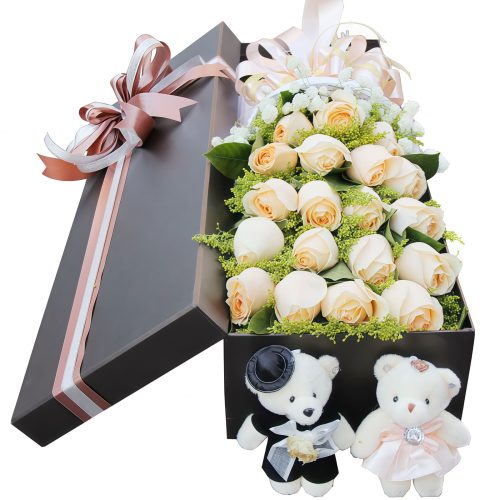 19 Champagne Roses Bouquet – Eternal Bliss 19 Champagne Roses Bouquet - Eternal Bliss | Elegant Floral Gift