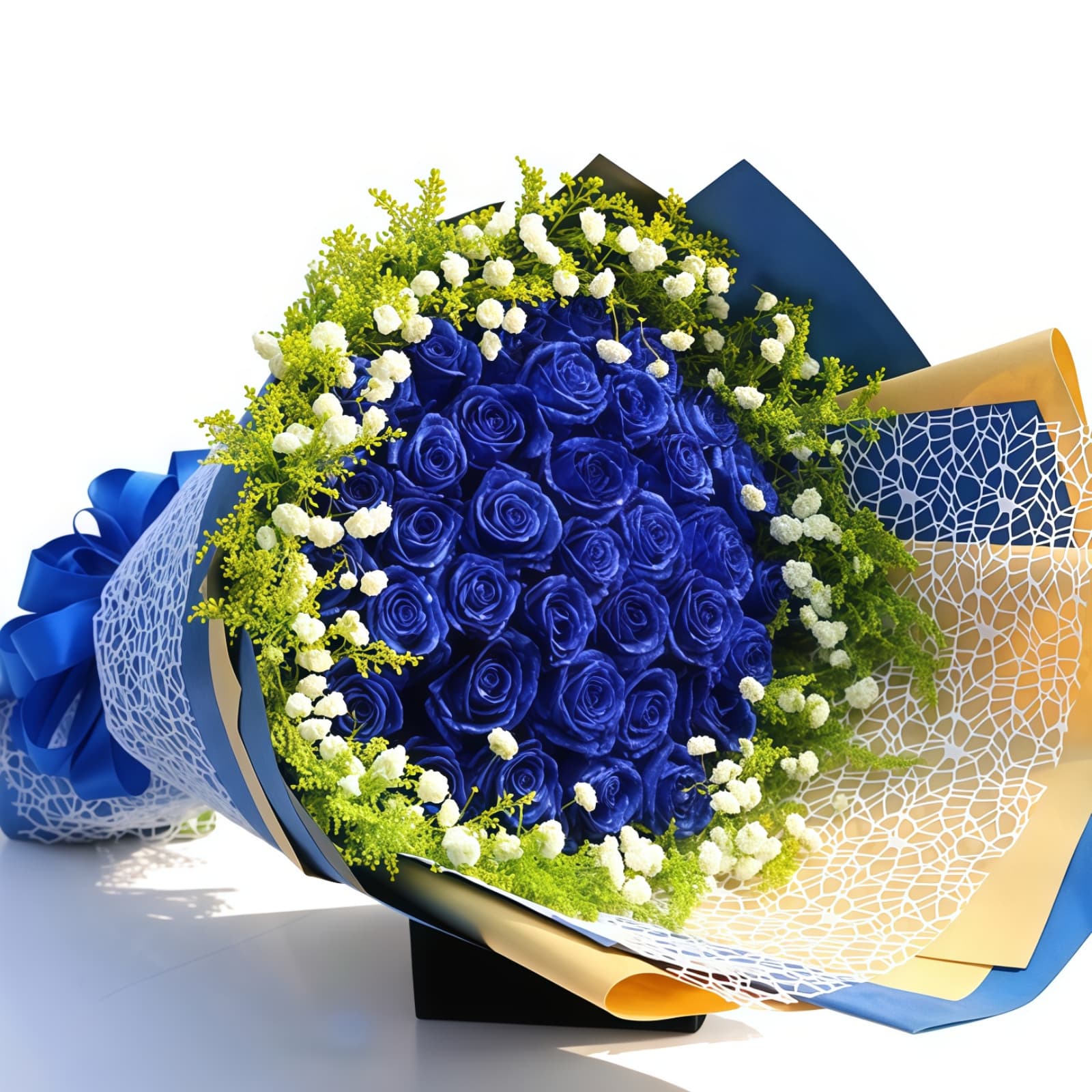 33 Blue Roses Bouquet – Radiant Joy – 1 33 Blue Roses Bouquet - Radiant Joy | Unique Floral Arrangement - 1
