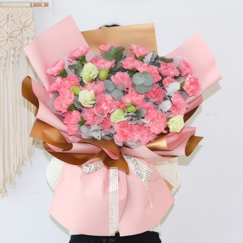 33 Pink Carnations Bouquet – Timeless Grace 33 Pink Carnations Bouquet - Timeless Grace & Elegant Floral Gift