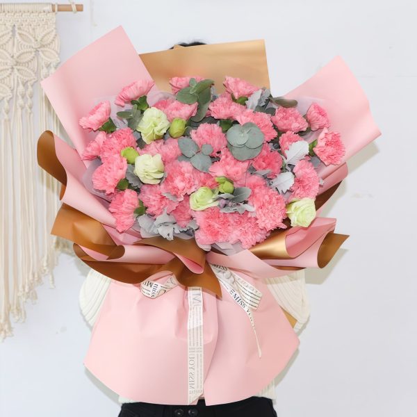 岁月美人 · 粉色康乃馨花束 33 Pink Carnations Bouquet - Timeless Grace & Elegant Floral Gift