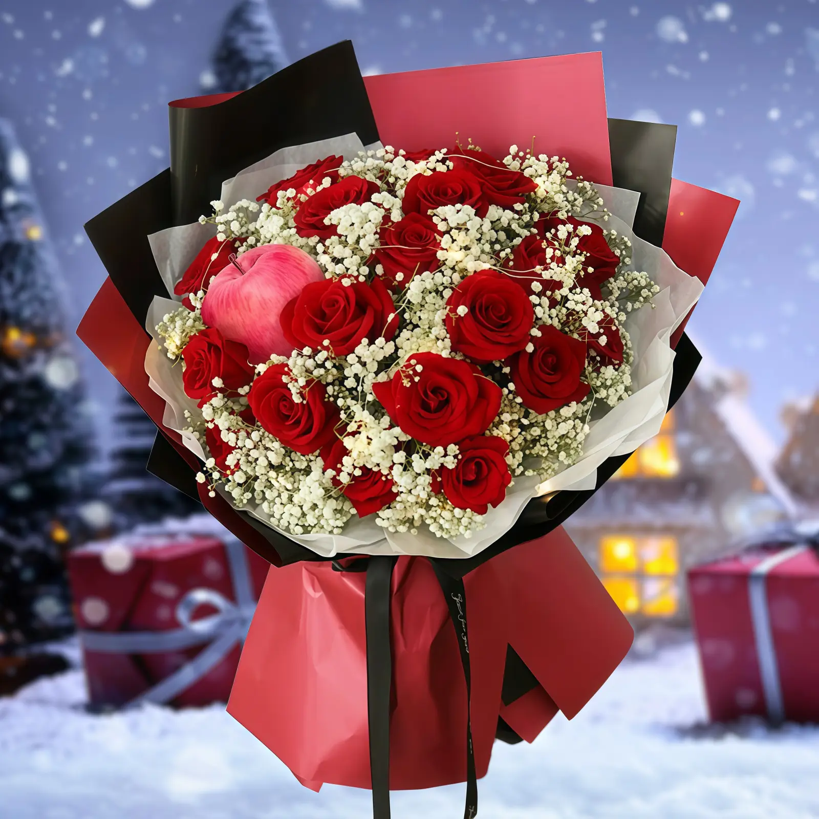 19 Red Roses Bouquet – Serene Joy 19 Red Roses Bouquet - Serene Joy | Elegant Romantic Gift