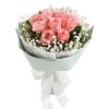 纯美时光 · 粉玫瑰与满天星点缀 11 Pink Roses Bouquet - Radiant Beauty with Stargazer Lilies - 1