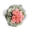 纯美时光 · 粉玫瑰与满天星点缀 11 Pink Roses Bouquet - Radiant Beauty with Stargazer Lilies - 2