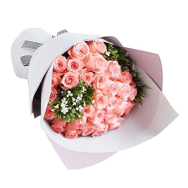 淳美之爱 · 戴安娜粉玫瑰花束 33 Pink Roses Bouquet - Pure Love | Elegant Floral Gift - 2