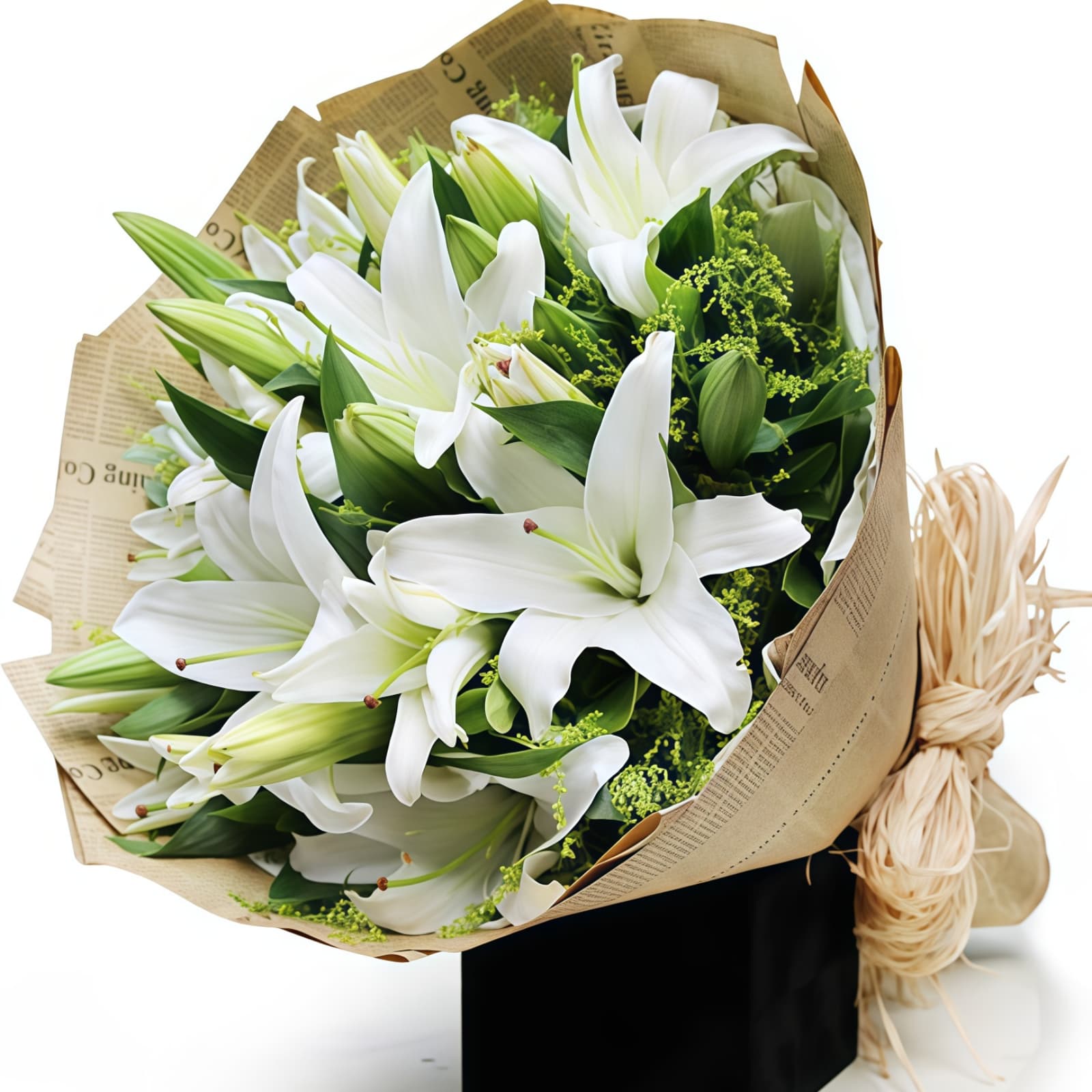 19 White Lilies Bouquet – Eternal Happiness – 1 19 White Lilies Bouquet - Eternal Happiness & Elegant Floral Gift - 1