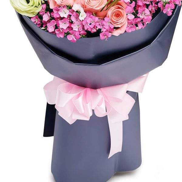Sweet Romance Mixed Floral Bouquet | Premium Roses & Hydrangea Gift - 3