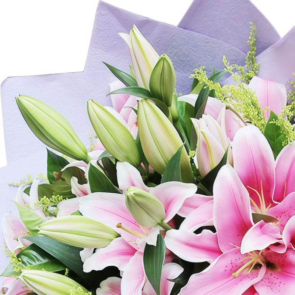 心花怒放 · 19朵粉百合花束 19 Pink Lilies Bouquet - Heartfelt Joy | Fresh Floral Arrangement - 4