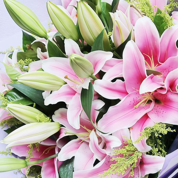 心花怒放 · 19朵粉百合花束 19 Pink Lilies Bouquet - Heartfelt Joy | Fresh Floral Arrangement - 3