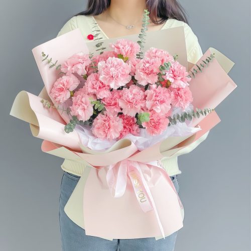 19 Pink Carnations Bouquet – Sweet Admiration Pink Carnation Bouquet - Elegant Floral Gift for Every Occasion