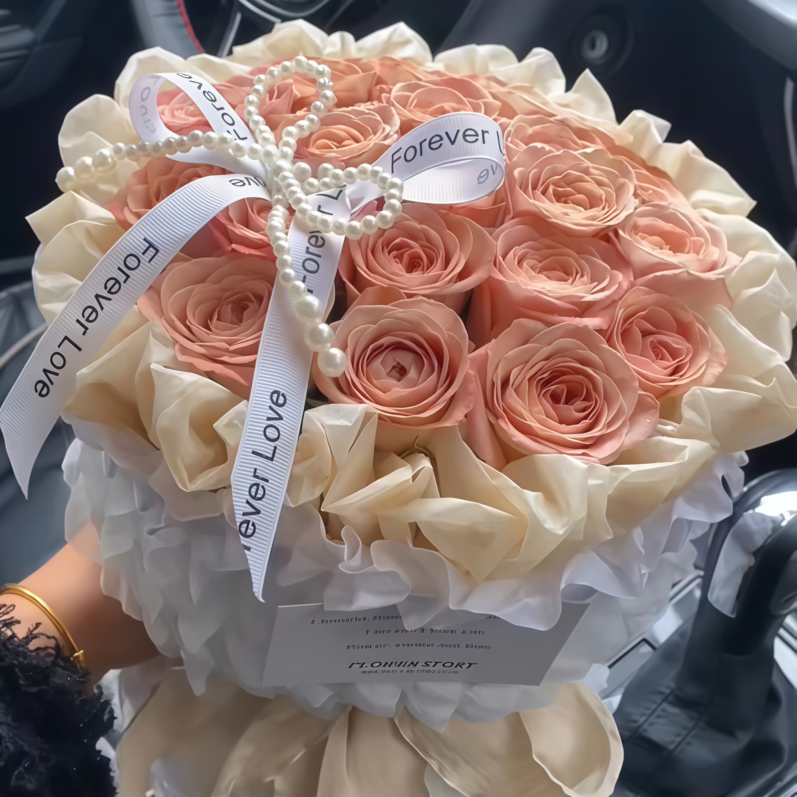19 Cappuccino Roses Bouquet - Princess Tutu Luxury Floral Gift