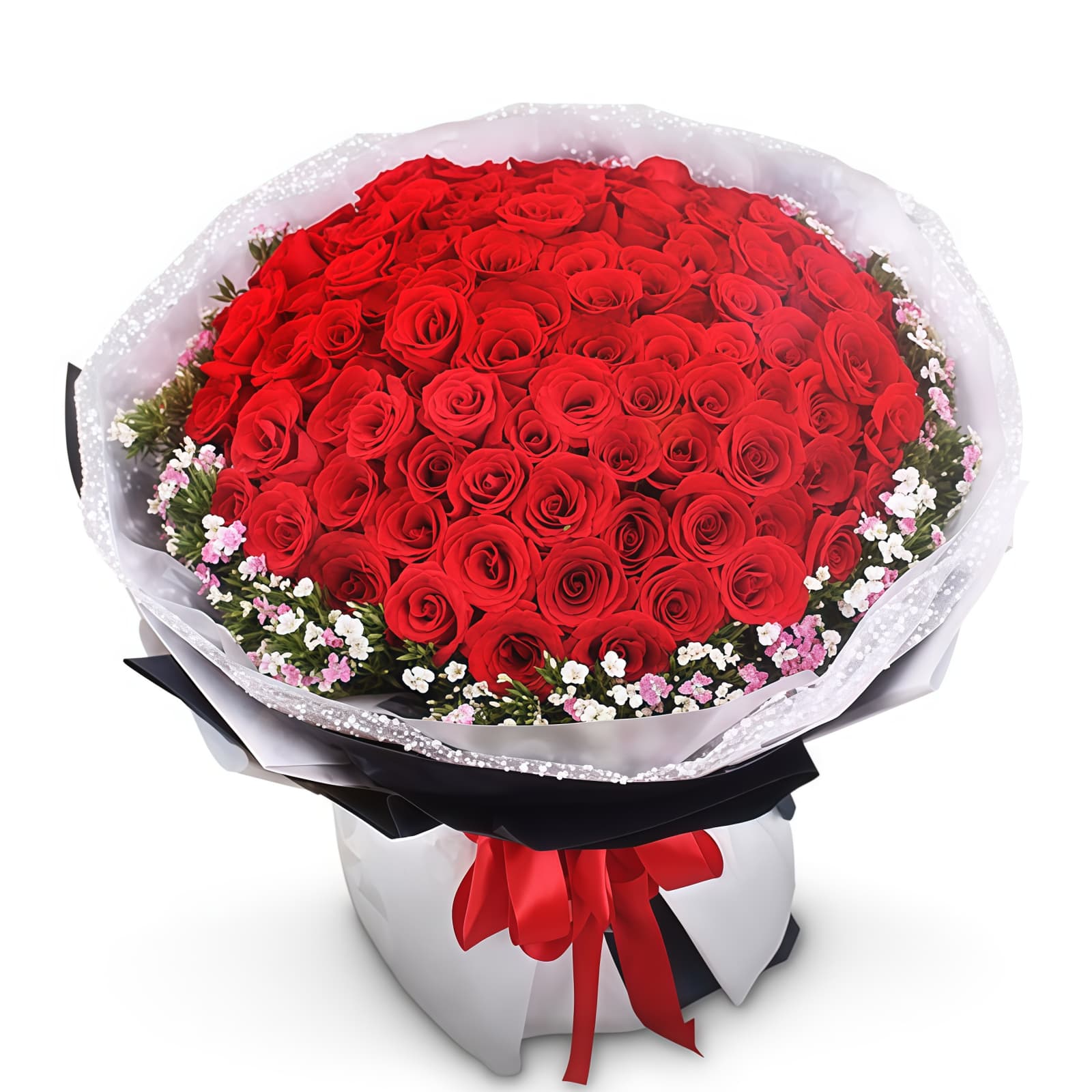 99 Red Roses Bouquet – Ultimate Devotion – 1 99 Red Roses Bouquet - Ultimate Devotion for Romantic Occasions - 1