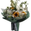 4 Sunflowers & 6 Lilies Bouquet - Warm Wishes Floral Arrangement - 1