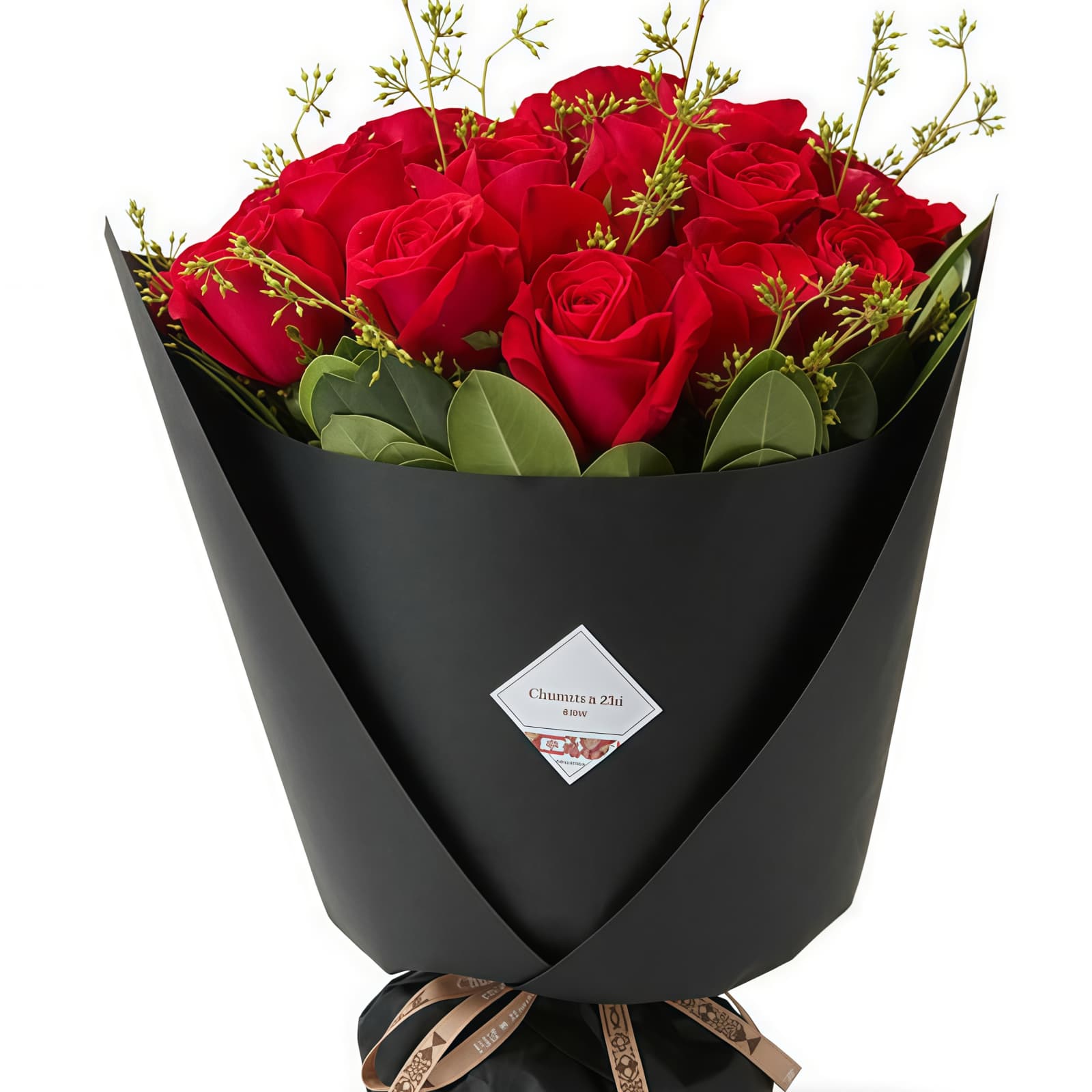 青春不散 · 红玫瑰与栀子叶 19 Red Roses Bouquet - Timeless Romance for Anniversaries & Love - 2
