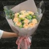 清风雅韵 · 香槟玫瑰与雏菊花束 Gentle Breeze: 11 Champagne Roses and Daisies Bouquet - 4