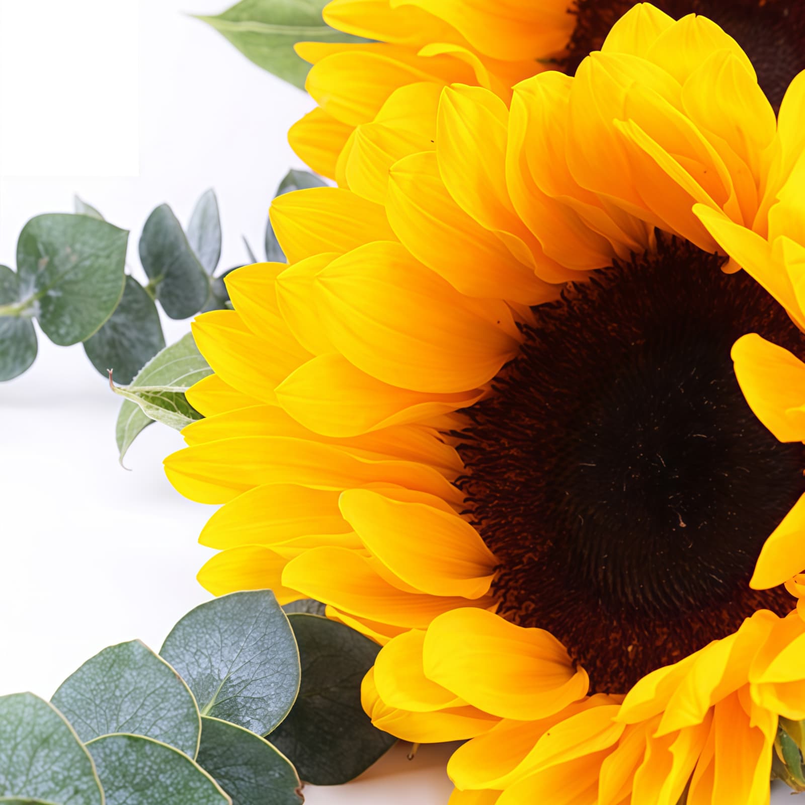 手捧幸福 · 向日葵与尤加利叶手捧花 6 Sunflowers Bouquet - Sunny Joy | Vibrant Floral Gift - 4