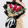 5 Red Roses Bouquet - Passionate Love for Romantic Occasions