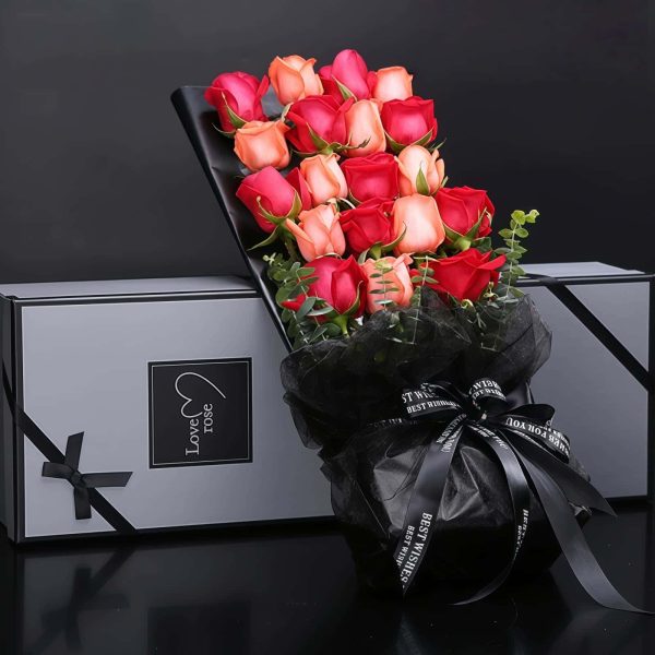 天长地久 · 红玫瑰与粉玫瑰花束 19 Red and Pink Roses Box | Eternal Blessings Romantic Bouquet - 2