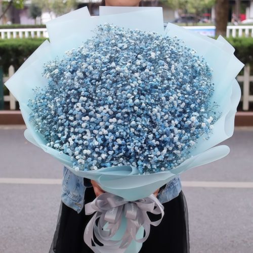 Blue Baby’s Breath Bouquet – Celestial Dreams Blue Baby's Breath Bouquet - Celestial Dreams | Elegant Floral Gift