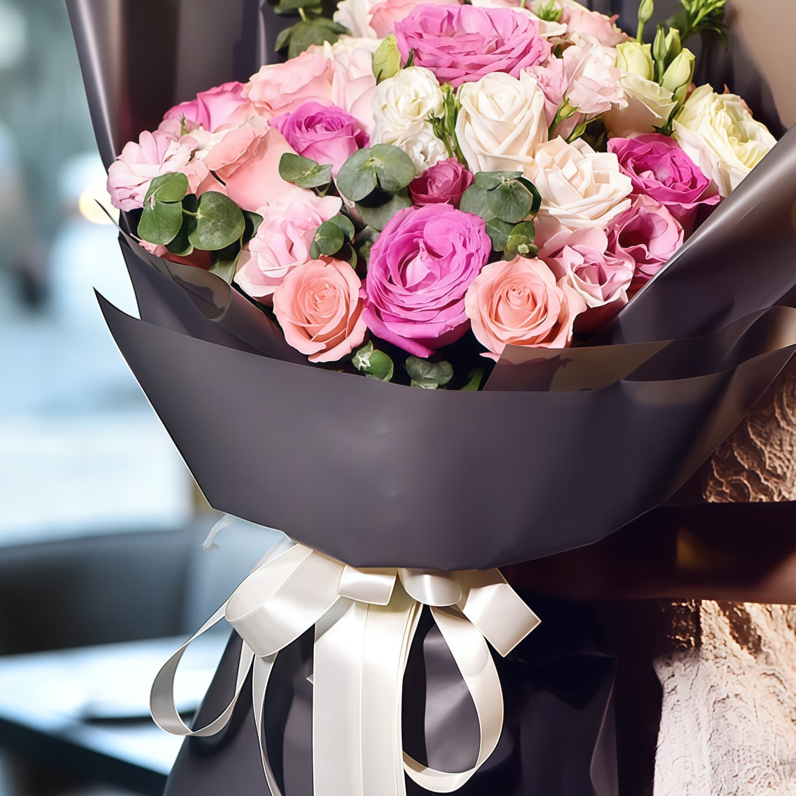 多彩的季节 · 33枝高端混搭花束 33 Stems Mixed Roses & Tulips Bouquet | Vibrant Season Floral Arrangement - 4