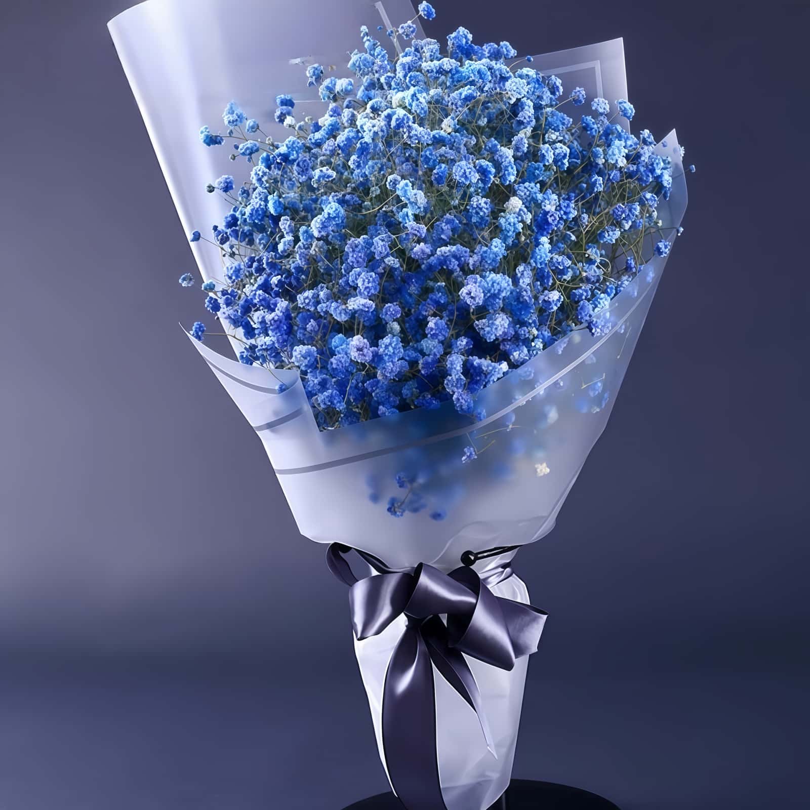 携手浪漫 · 粉色或蓝色满天星 Pink and Blue Baby's Breath Bouquet - Sweet Romance Floral Gift - 4