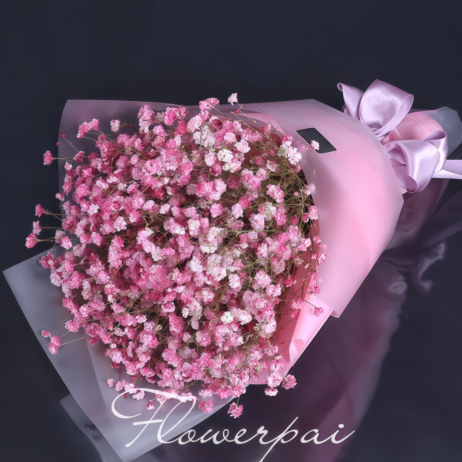 Pink or Blue Baby’s Breath Bouquet – Sweet Romance – 1 Pink and Blue Baby's Breath Bouquet - Sweet Romance Floral Gift - 1