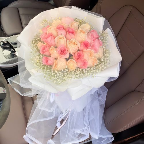 29 Mixed Roses Bouquet – Elegant Harmony 29 Mixed Roses Bouquet - Elegant Harmony | Premium Rose Gift