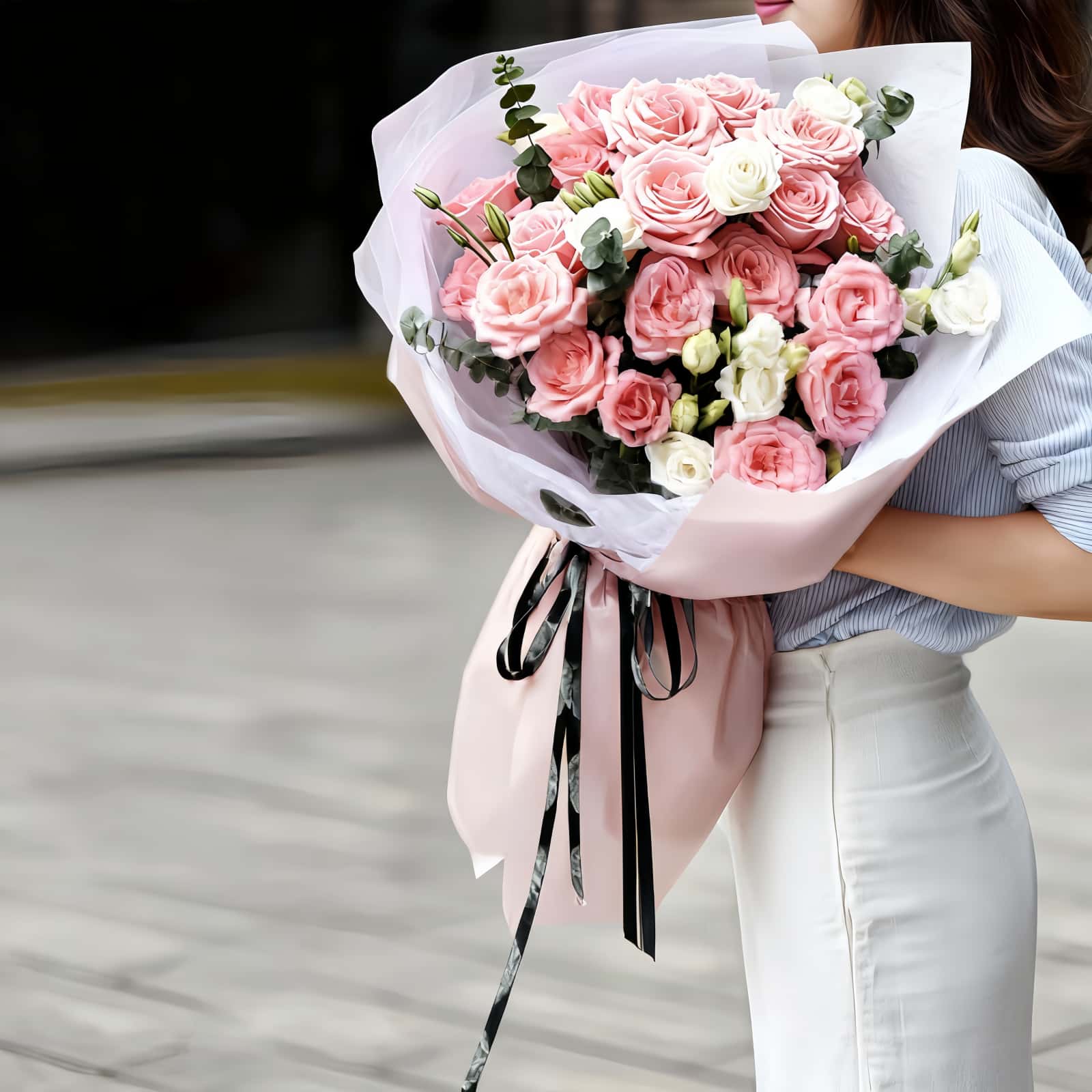 19 Pink Roses Bouquet – Forever Young – 1 19 Pink Roses Bouquet - Forever Young | Elegant Floral Gift - 1