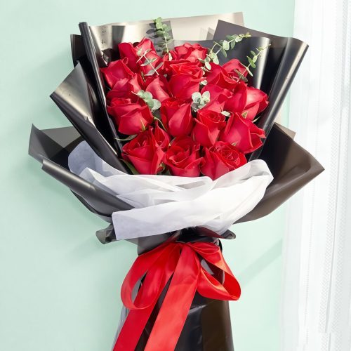 19 Red Roses Bouquet – Sweet Token – 1 19 Red Roses Bouquet - Sweet Token | Romantic Floral Gift - 1
