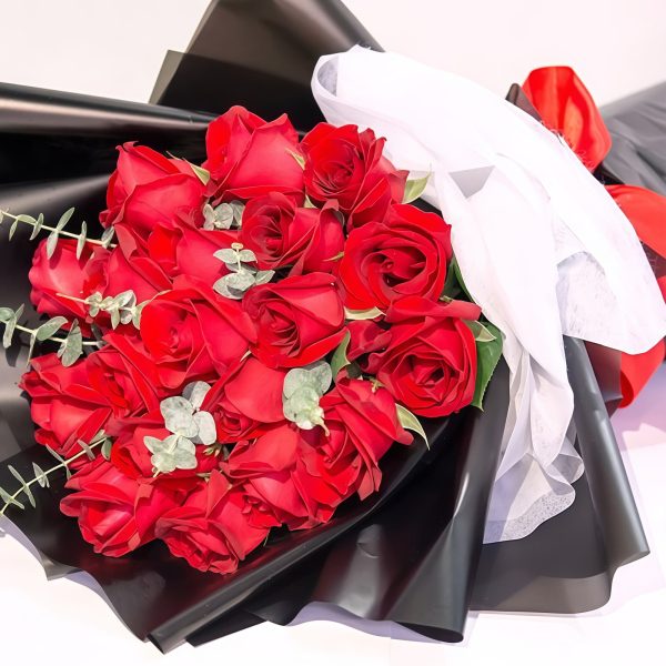 19 Red Roses Bouquet - Sweet Token | Romantic Floral Gift - 3