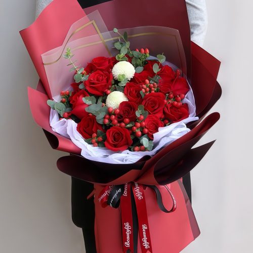 19 Red Roses Bouquet – Elegant Passion 19 Red Roses Bouquet - Elegant Passion | Romantic Floral Gift