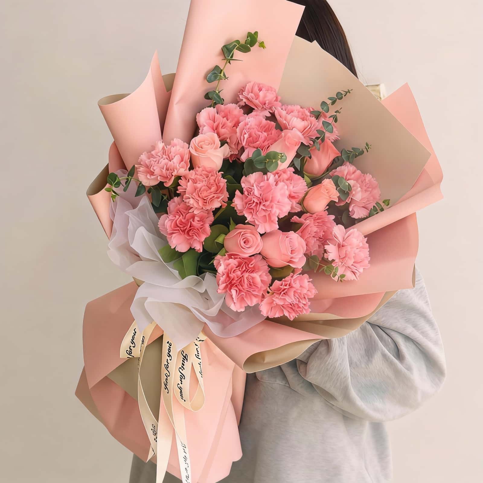 19 Pink Carnation & Rose Bouquet – Eternal Love 19 Pink Carnation & Rose Bouquet | Eternal Love Floral Gift