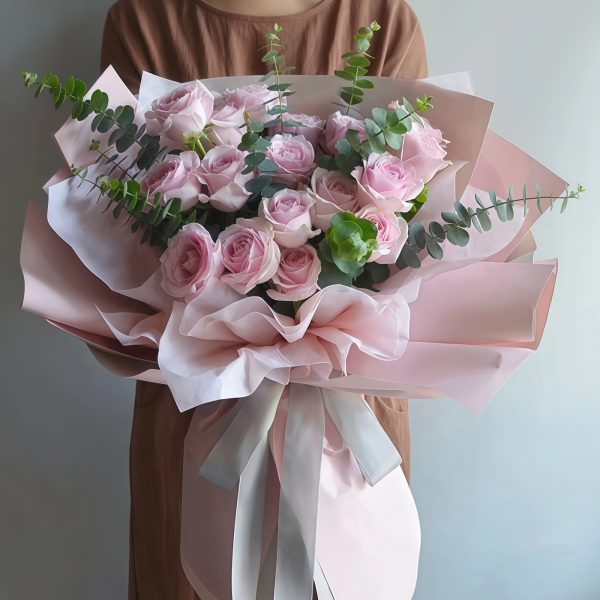 19 Pink Roses Bouquet - Sweet Romance | Elegant Floral Gift - 1