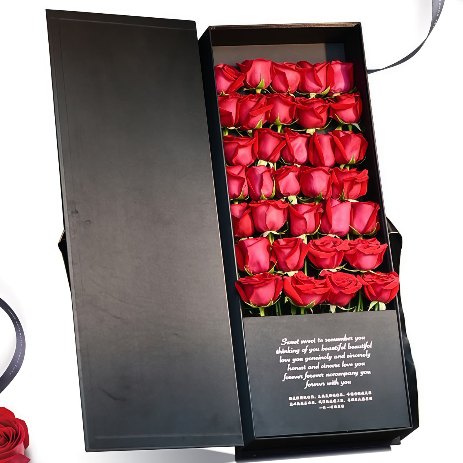 33 Red Roses Gift Box – Eternal Passion – 1 33 Red Roses Gift Box - Eternal Passion Luxury Floral Arrangement - 1