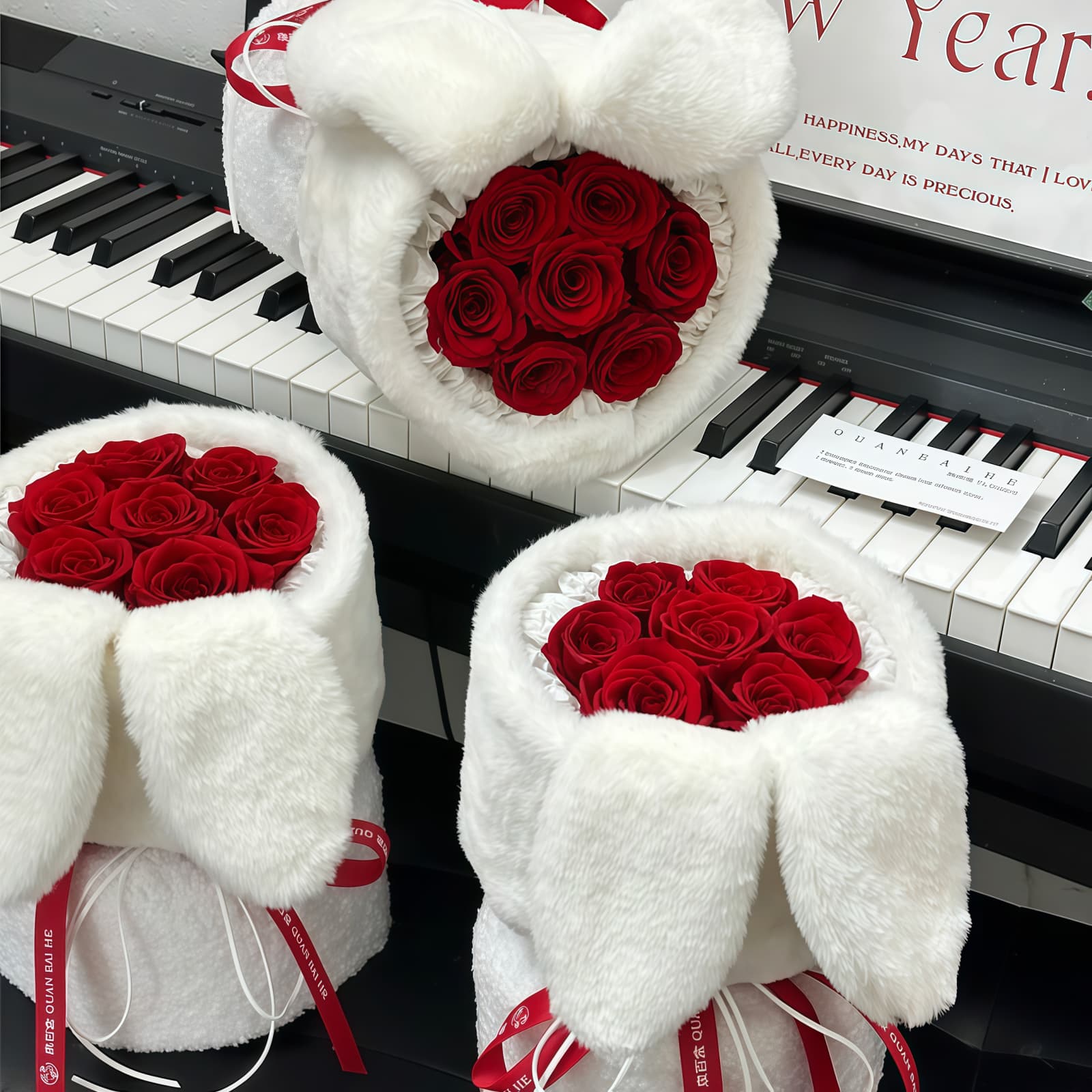 7 Red Roses Rabbit Ears Bouquet – Playful Ruby 7 Red Roses Rabbit Ears Bouquet | Playful Ruby Romantic Gift