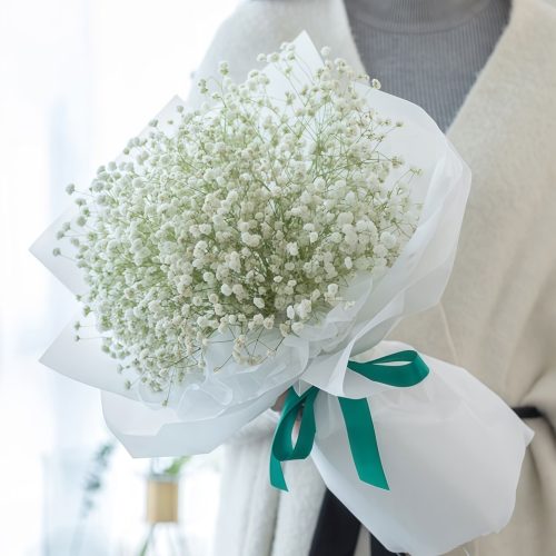Baby’s Breath Bouquet – Pure Youth Baby's Breath Bouquet - Pure Youth | Elegant Celestial Floral Arrangement
