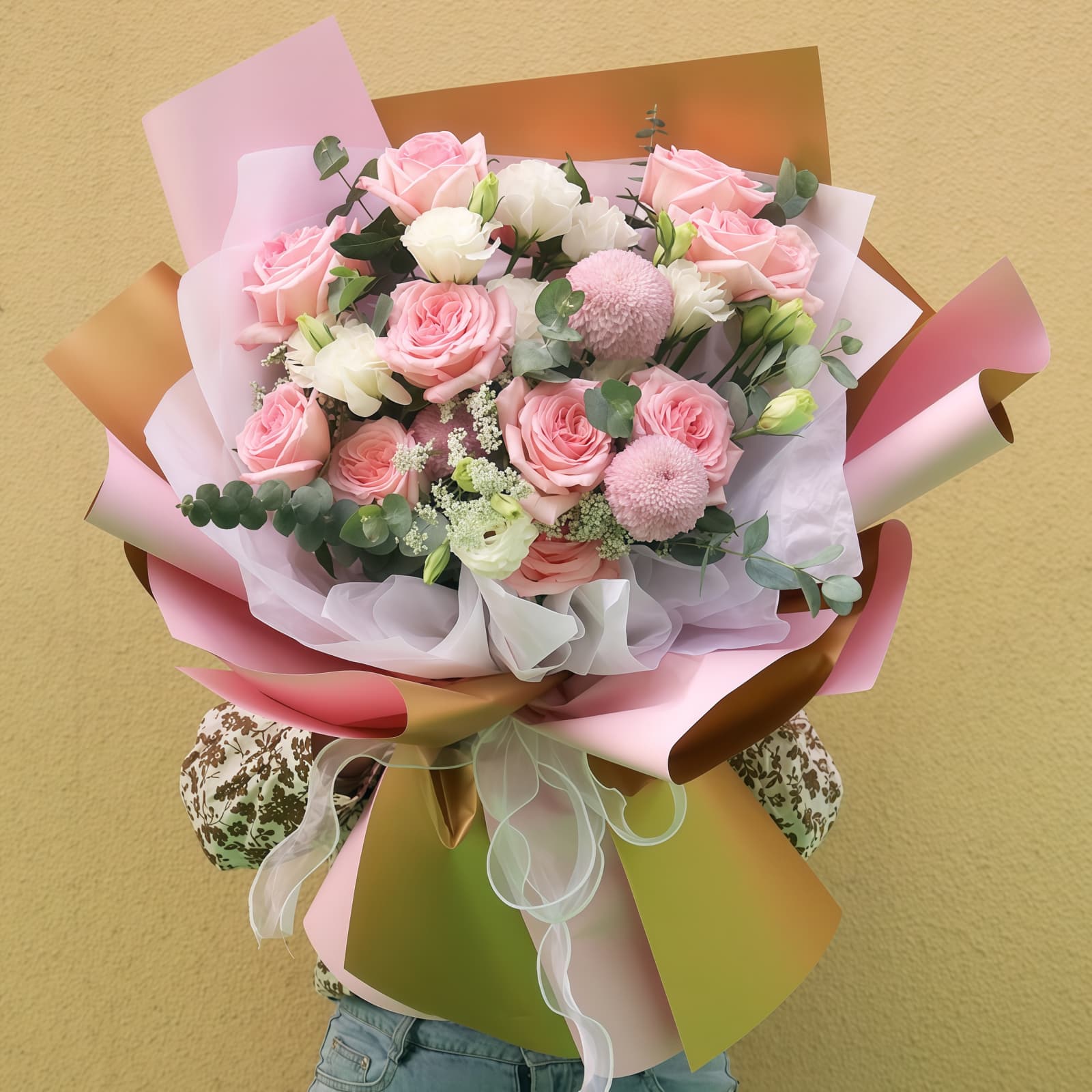 Pink Rose Mixed Bouquet - Sweet Innocence | Elegant Floral Gift