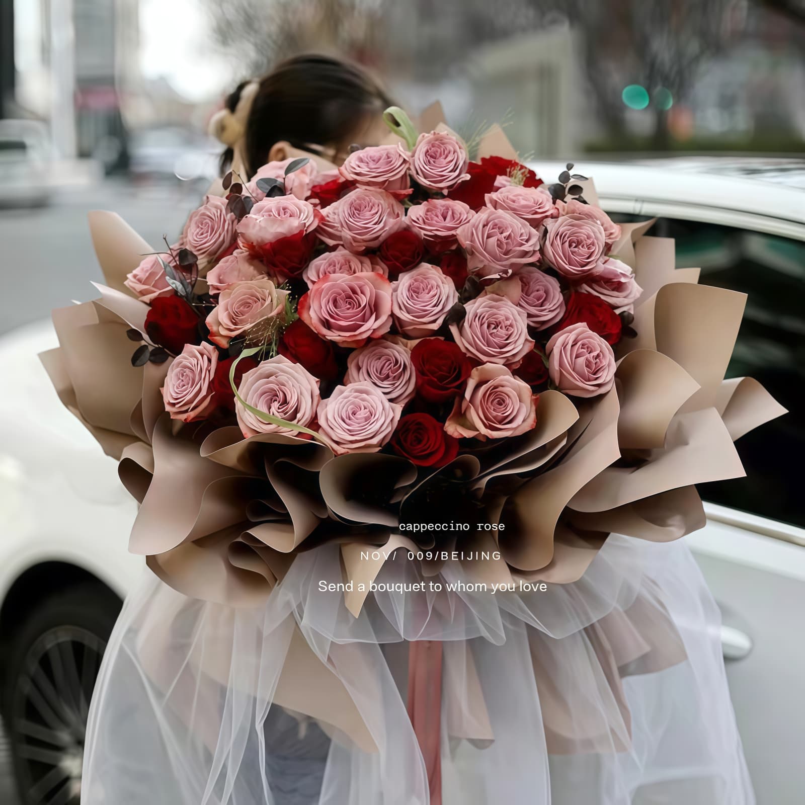 99 Cappuccino and Red Roses Bouquet – Passionate Blend Cappuccino and Red Roses Bouquet - Passionate Floral Gift
