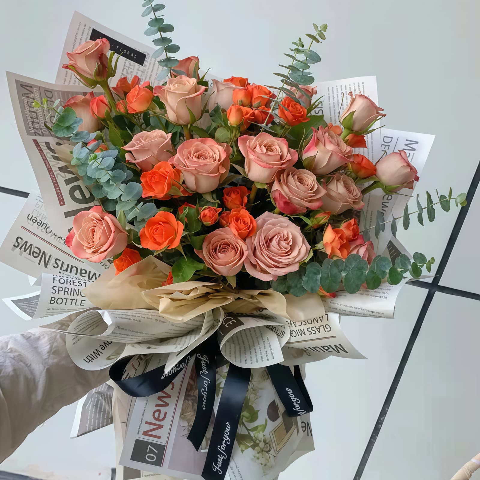 16 Cappuccino Roses Bouquet | Elegant Vintage Floral Gift