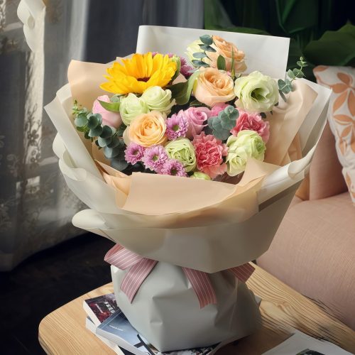 Mixed Pastel Bouquet - Timeless Beauty Floral Arrangement