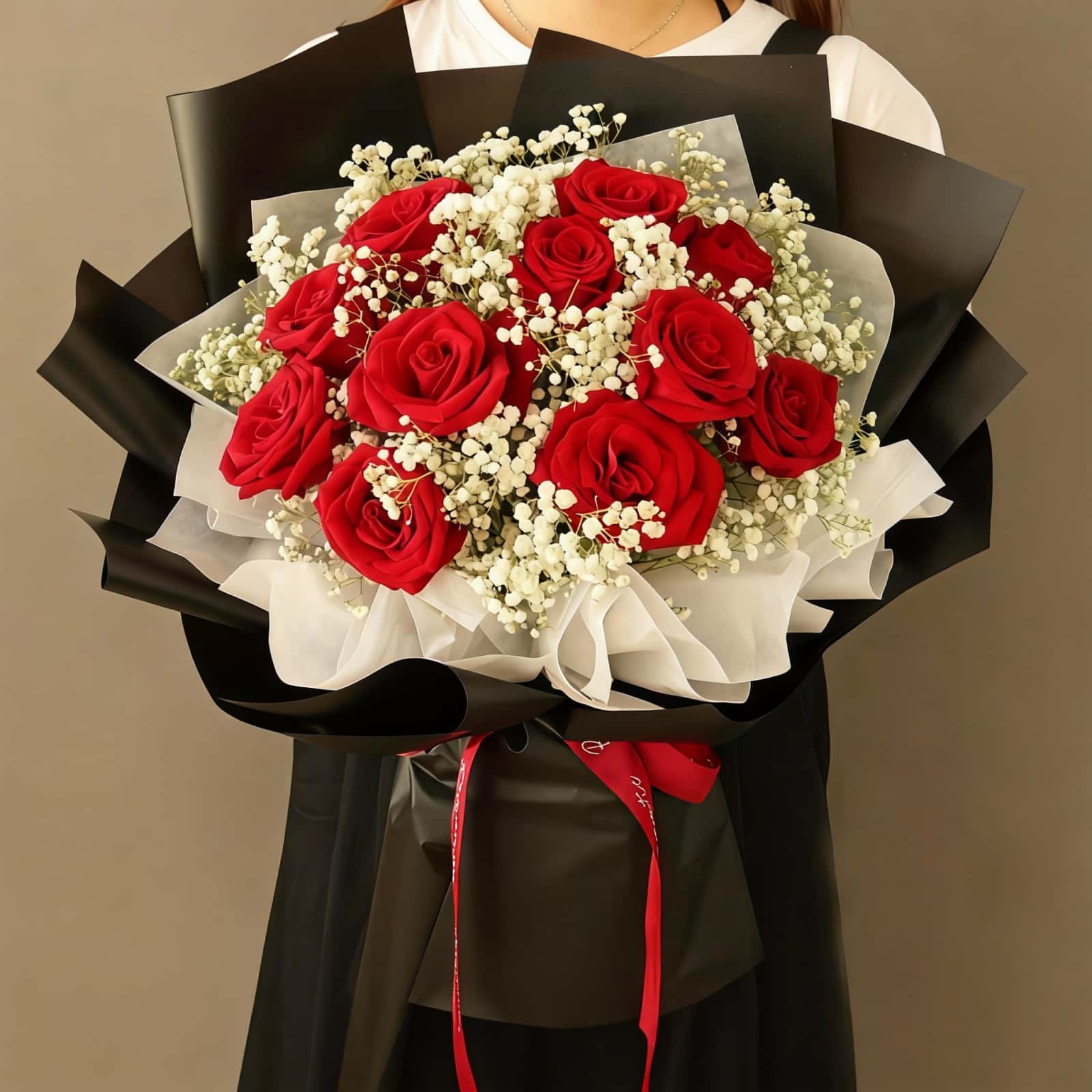 11 Red Roses Bouquet - Starlit Night | Romantic Floral Gift