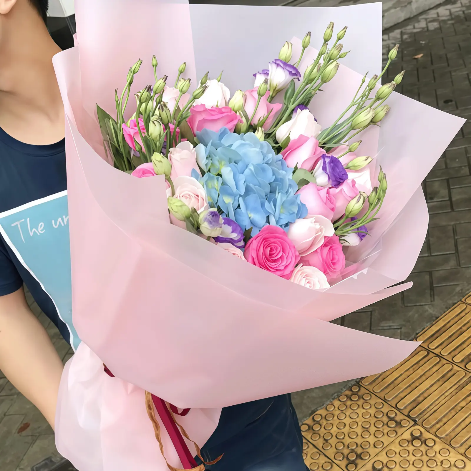 悠悠我心 · 苏醒玫瑰与蓝色绣球 19 Awakening Roses & Blue Hydrangea Bouquet | Floral Harmony - 2